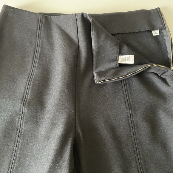 A.L.C. Pants Drew Size 4 Black Front Seam Crop Flare Knit Stretchy Kick Flare - Picture 9 of 11